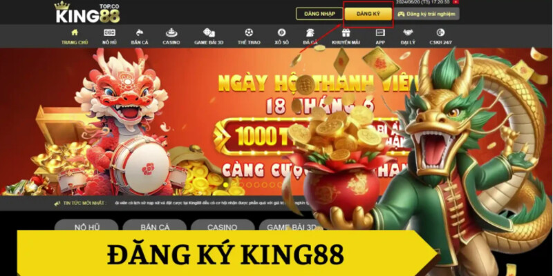 Form đăng ký King88 cực tiện lợi