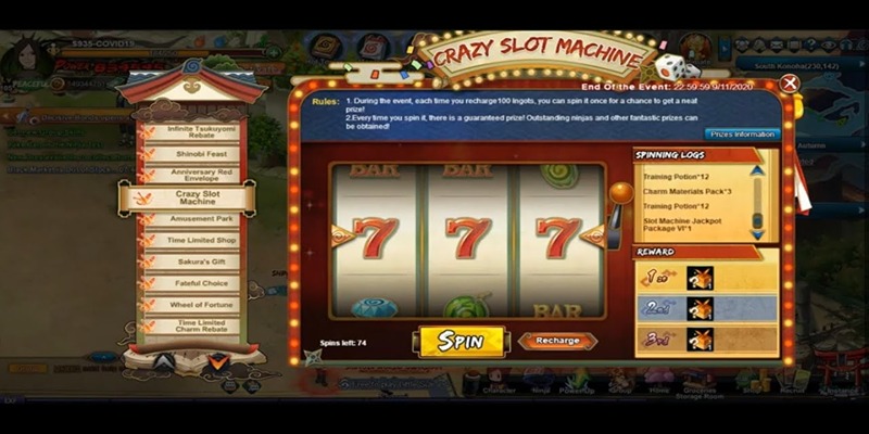 Cách tham gia chơi Naruto Slots tại King88