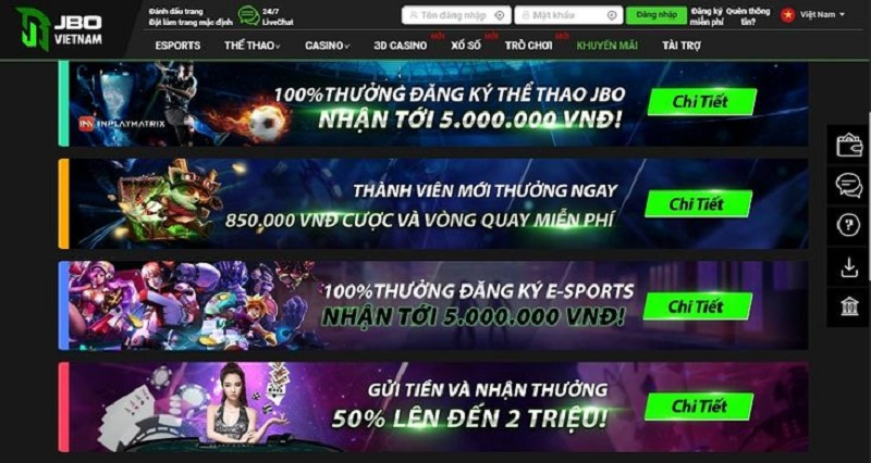 Nhà cái tung ra hàng loạt khuyến mãi cho thành viên